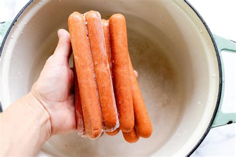 how long to boil hot dogs from frozen