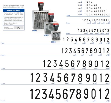 NUMBERING STAMP - EZ STAMP