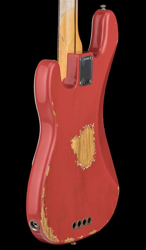 Fender Custom Shop '55 Precision Bass Heavy Relic - Fiesta Red