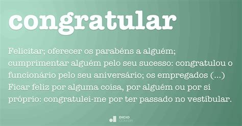 Congratular Se Significado Bíblico - Congratular - Dicio, Dicionário Online de Português