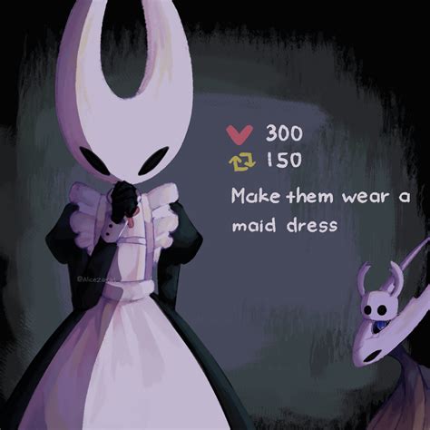 knight, hornet, and hollow knight (hollow knight) drawn by alicezakat