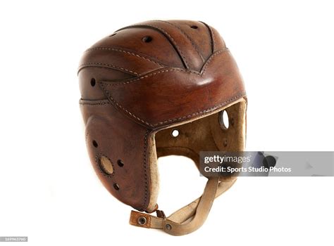 Vintage Football Helmet. 1930's Leather football helmet. Wing-front ...