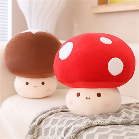 23-65cm-Simulation-Mushroom-Plush-Toy-Kawaii-Plant-Poisonous-Fungus ...