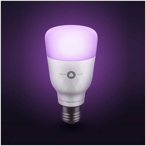 Умная лампочка Яндекс с Алисой, цоколь E27, 8 Вт, RGB цветная — купить ...
