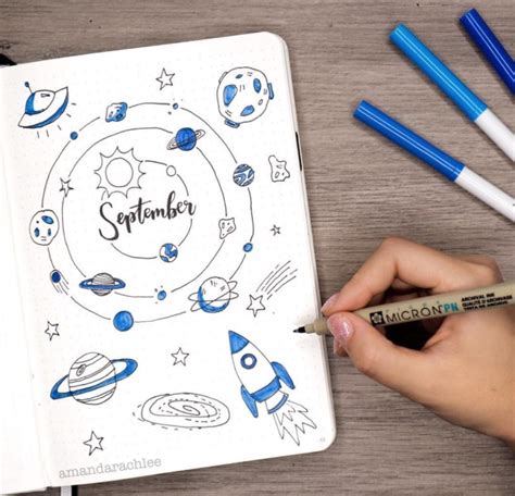 25 Galaxy and Space Themed Bujo Spreads You Need - atinydreamer