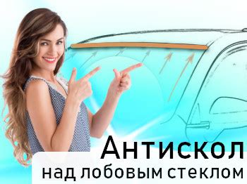 Антискол покрытия на углу крыши над лобовым стеклом автомобиля Strelka ...