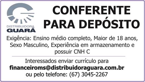 Vagas De Emprego Para Conferente