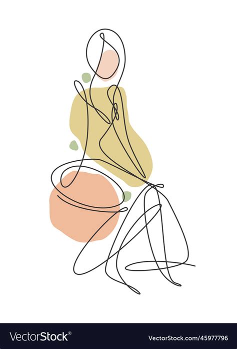 One single line drawing of minimalist beauty Vector Image