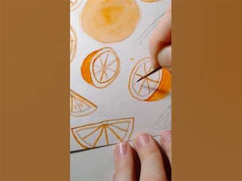 рисунок акварелью апельсины 🍊🍊🍊🍊🍊🍊 - YouTube