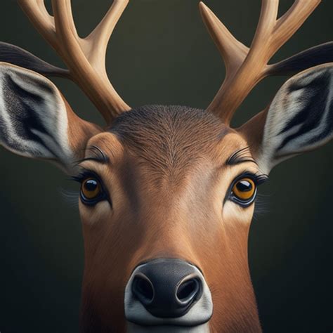 premium ai image deer face