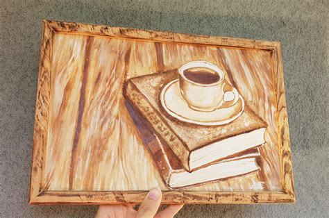 Original Coffee Painting Coffee Art Original Art Painting Made With