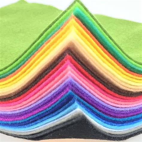 Amazon.com: 28pcs Thick 1.4mm Soft Felt Fabric Sheet Assorted Color ...