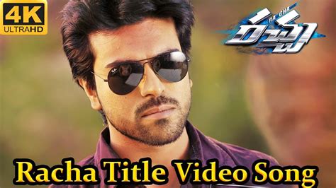 #Ram-Charan #Racha Movie Songs #Racha Title 4K UHD Full Video Song ...