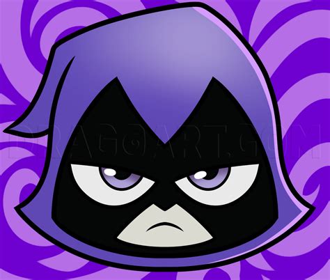 how to draw a raven easy