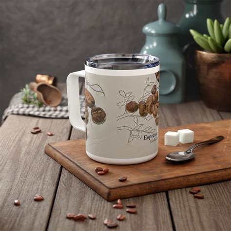 Insulated Coffee Mug – ESPRESSO BEAN JOKE – SunnyMommy Creations