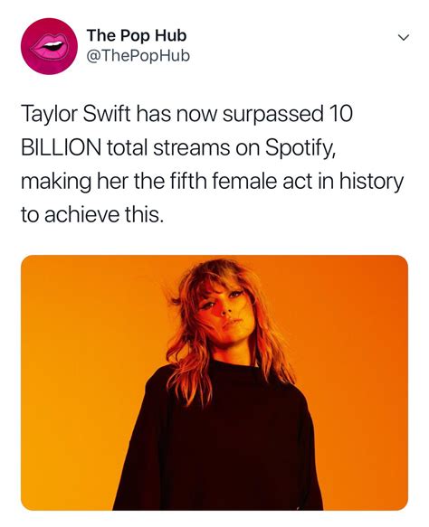 🔞Taylor finally reached 10 Billion total streams club in Spotify of