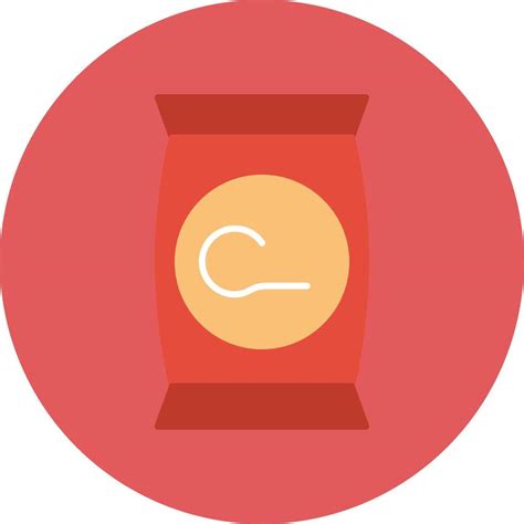 crisps flat circle icon  vector art  vecteezy