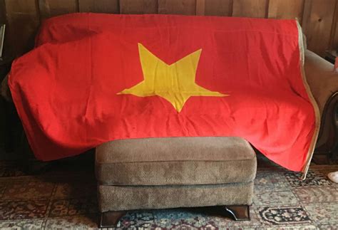 North Vietnamese Flag with Cyrillic Markings