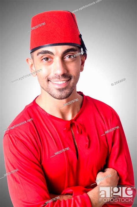 Man in traditional turkish hat and dress, Stock Photo, Picture And ...