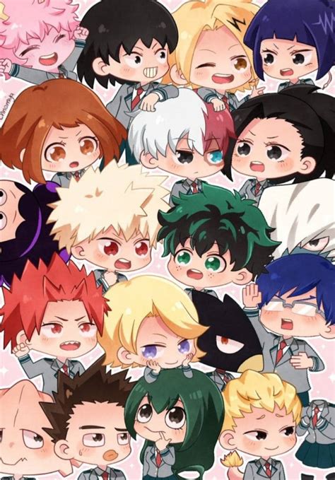 Download Chibi My Hero Academia Characters Phone Wallpaper | Wallpapers.com