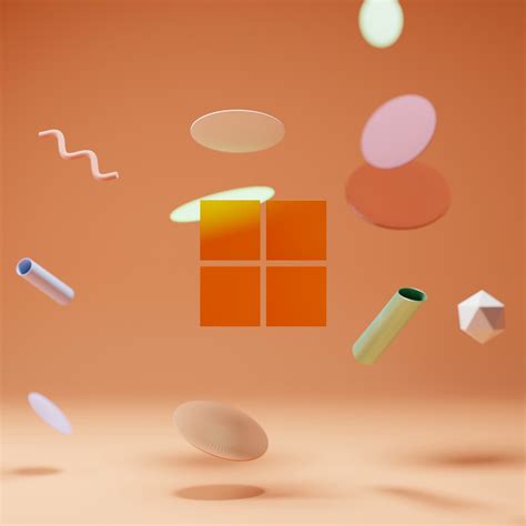 Windows 11 Wallpaper 4K, Orange background