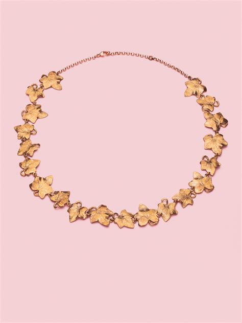 Edera Necklace in Bronze, Cherry and Champagne Orange - S