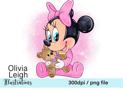 Cute Baby Minnie Mouse Clipart PNG Files DIGITAL DOWNLOAD - Etsy Australia