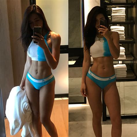 Korean + Fit + Ridiculously Toned Abs + Beautiful = Asian Fit Girls 😍