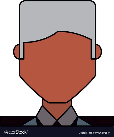Businessman profile cartoon Royalty Free Vector Image