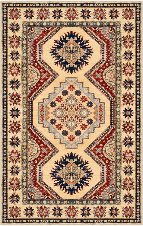 Традиционный кавказский ковер KAZAKH № 1522 ручного плетения (размер ...