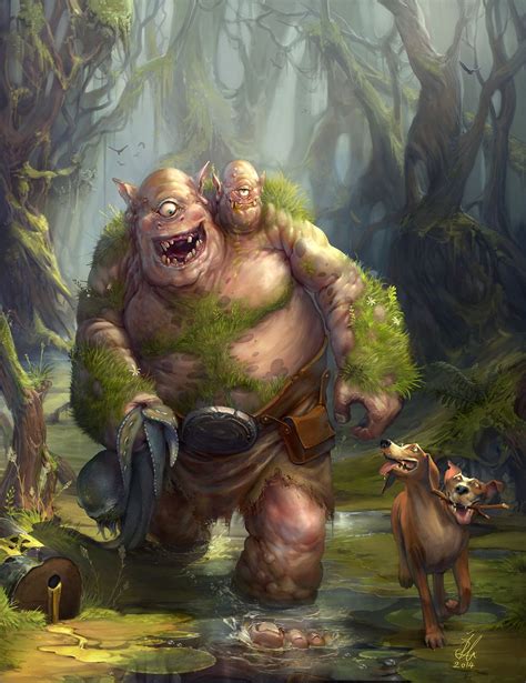 Swamp Ogre, Raluca Iosifescu | Creature artwork, Fantasy monster ...