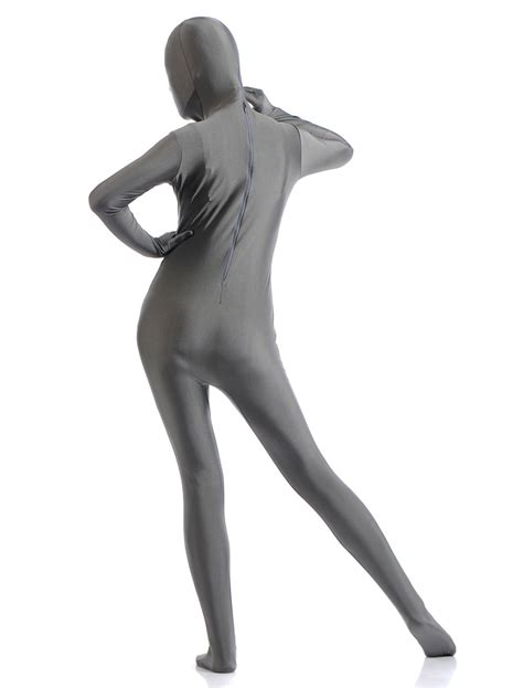 Morph Suit Halloween Adult Full Bodysuit Deep Gray Lycra Spandex Zentai ...