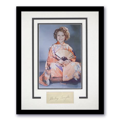 Shirley Temple dimples AUTOGRAPH Signed Custom Framed 11x14 Photo
