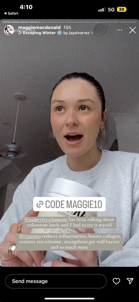 Maggie’s talking about colostrum for skin care. Isn’t that colostrum as