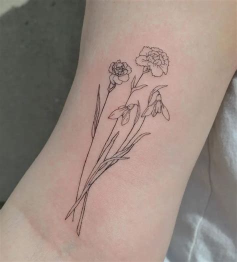 55 Heart Warming January Birth Flower Tattoos For 2024