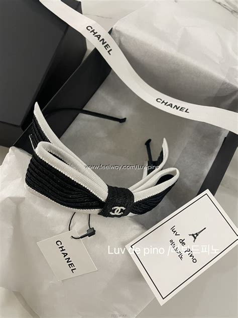 CHANEL 헤어액세서리 샤넬리본헤어밴드 머리띠 / 샤넬헤어악세사리 샤넬리본머리띠 새제품풀셋 - 원래, 명품은 필웨이(FEELWAY)
