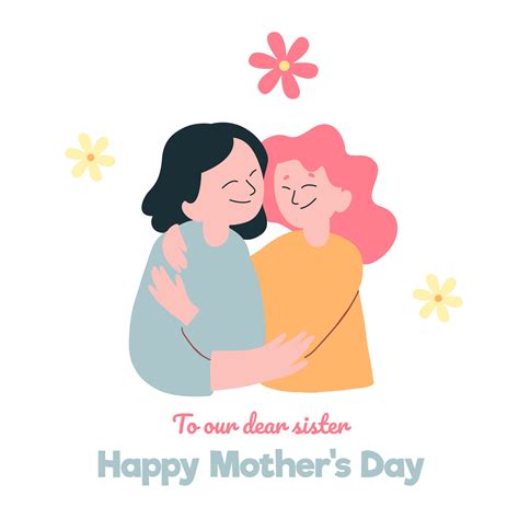 Happy Mother's Day Sister GIF in Illustrator, SVG, JPG, GIF, EPS, PNG