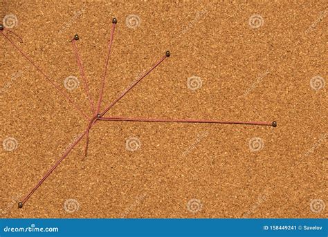 Detective Board With Fingerprints, Photos, Map And Clues Connected By ...