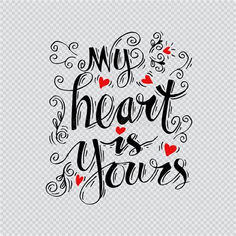 My heart is yours stock illustration. Illustration of decor - 87592284