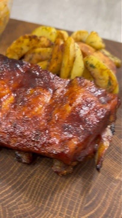 Свиные ребрышки барбекю в духовке #рецепт #вкусноипросто #свиныеребра # ...