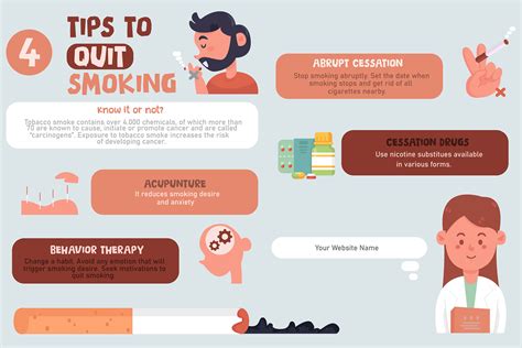 quit smoking tips infographic  vector art  vecteezy