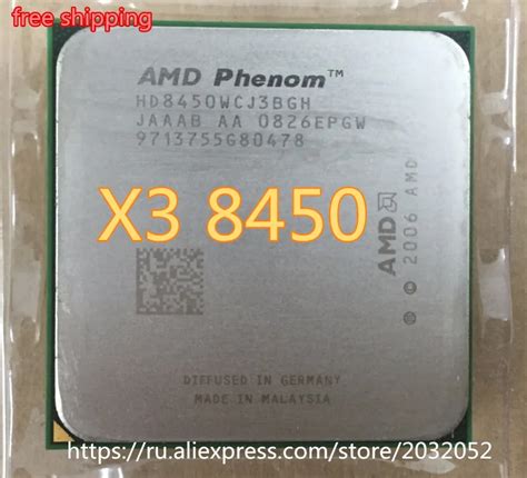 AMD Phenom II X3 8450 CPU processor 2.1G Socket AM2+ 940pin Triple CORE ...