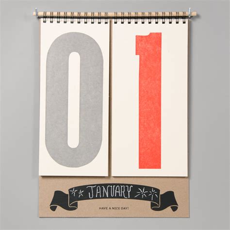 Forever Flip Calendar | Baltimore Print Studios