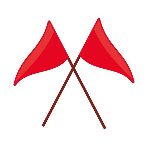 crossed red flags  vector art  vecteezy