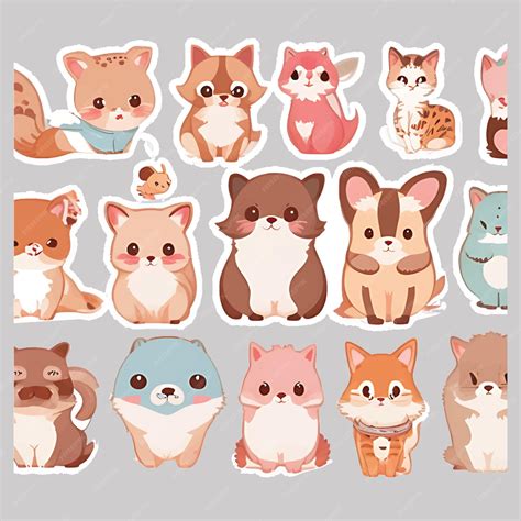 cute animal stickers easy 10