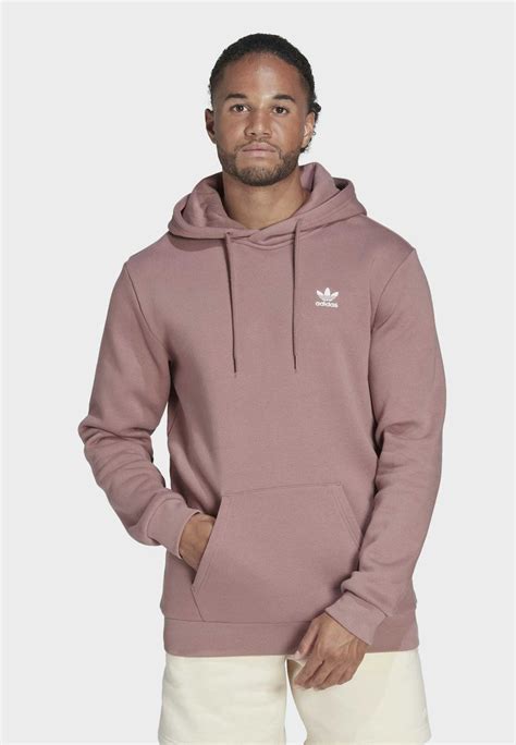 adidas Originals ESSENTIAL - Mikina s kapucí - purple/světle hnědá ...
