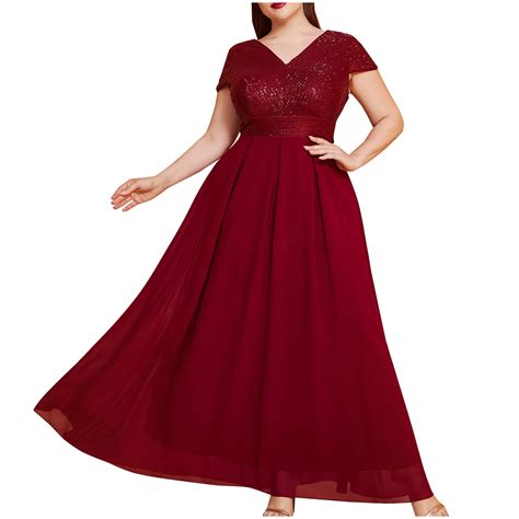 Nxznwn Mother of The Bride Dresses Plus Size Long Evening Dresses for