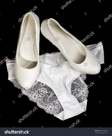 Sexy Wedding Lingerie Isolated On Black Stock Photo 202048498