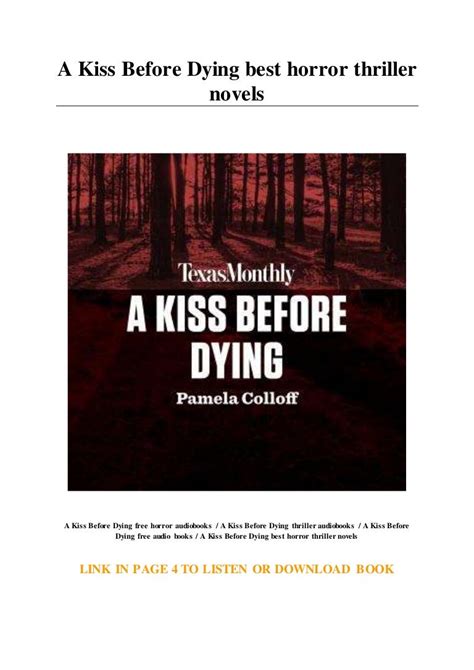 A Kiss Before Dying best horror thriller novels