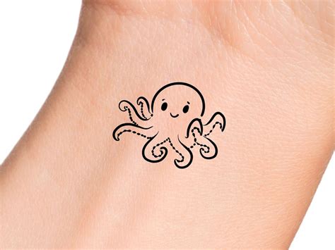 Cute Octopus Temporary Tattoo - Etsy